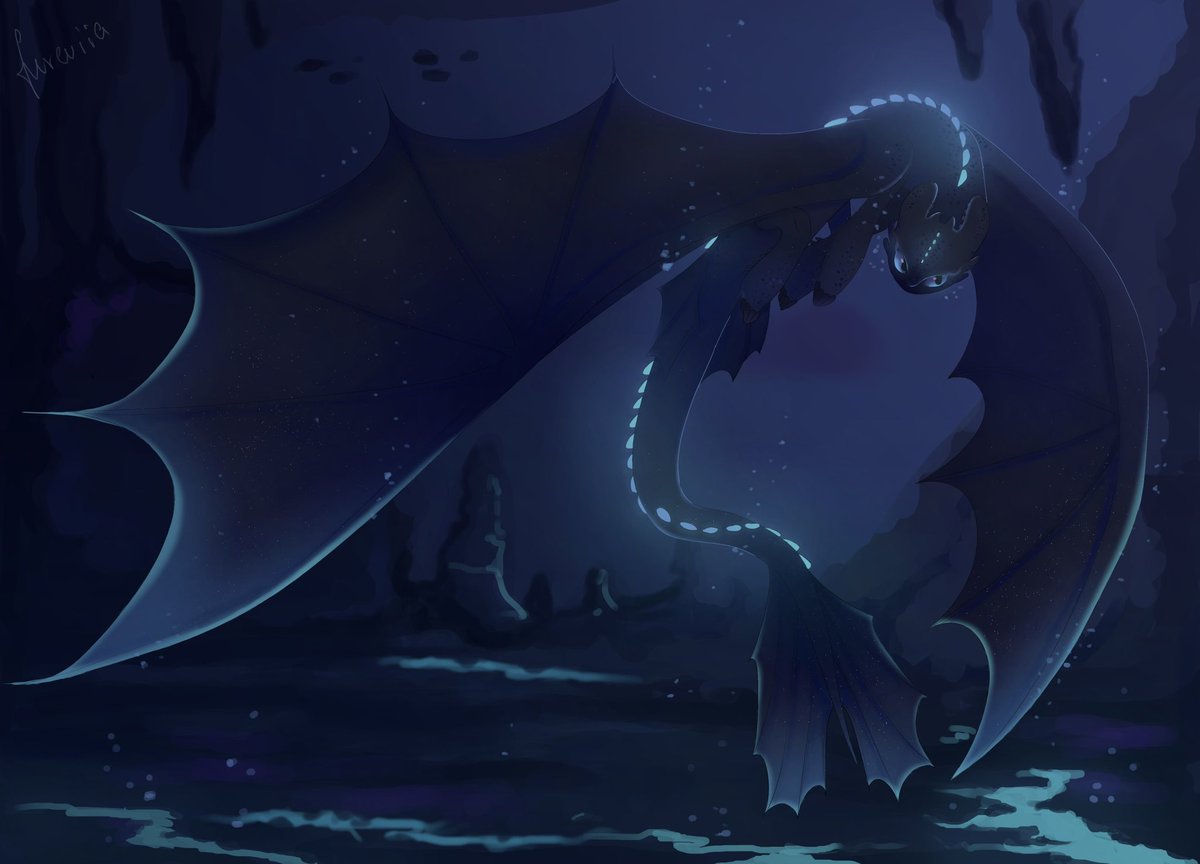 fureviia's tweet image. I’d like to post this artwork again for my new followers 

Underwater fury 

#httyd #howtotrainyourdragon #nightfury #lightfury #httydragon #artwork #digitalart #dragon #dragons #krita #digitalart #artist #toothless #water #underwater #ocean #hiddenworld #httyd2