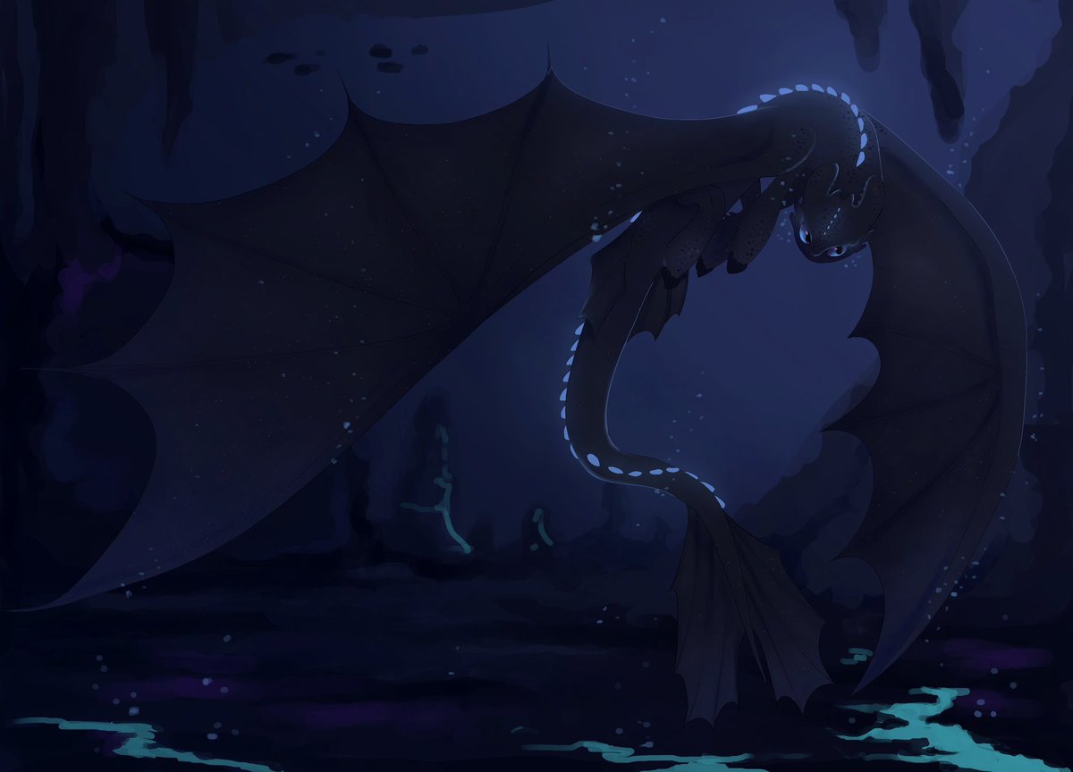 fureviia's tweet image. I’d like to post this artwork again for my new followers 

Underwater fury 

#httyd #howtotrainyourdragon #nightfury #lightfury #httydragon #artwork #digitalart #dragon #dragons #krita #digitalart #artist #toothless #water #underwater #ocean #hiddenworld #httyd2