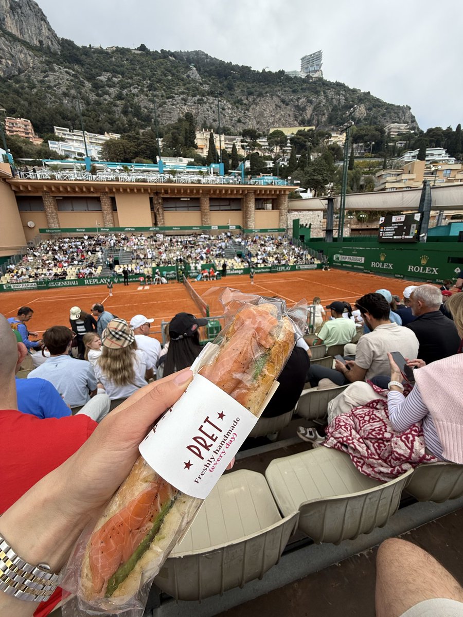 herointhemaking's tweet photo. Bringing @Pret to the Monte Carlo Masters 👌 https://t.co/iQo0sITIDe