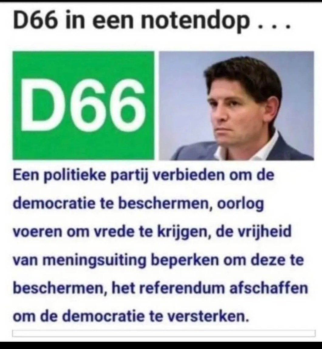 IkNet's tweet image. De alles andersom partij.  #D66