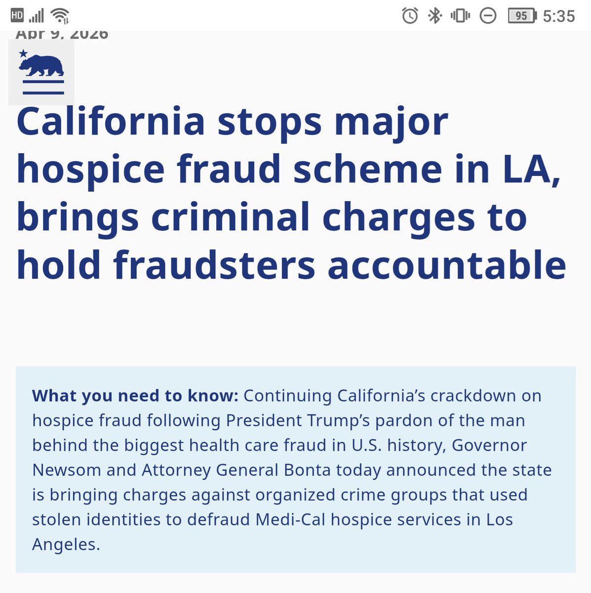 scottwhite1065's tweet photo. @MAGAVoice @DavidRaut3 Recent claims by California that they have been "investigating fraud " for years show you the highest level of BS + hypocrisy on the planet

Maybe the solar system

First they attack @nickshirleyy for investigating
Then they claim credit for arrests
They are truly horrible people https://t.co/FyapLAbHtN