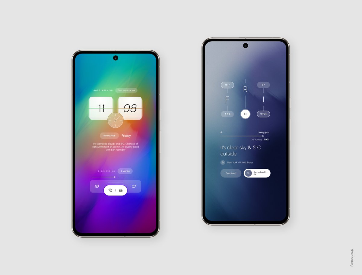 droidbeauty's tweet image. The equivalent of eating candy (but on a homescreen) 🌈🍬

Widgets Elements (no. 94, 117 / 63, 104)
Walls from Arthea (46, 54)

→ bit.ly/droidbeauty

#kwgt #theme #homescreen #widget #ui #design #minimal #wallpaper #androidtheme #kustom #setup
