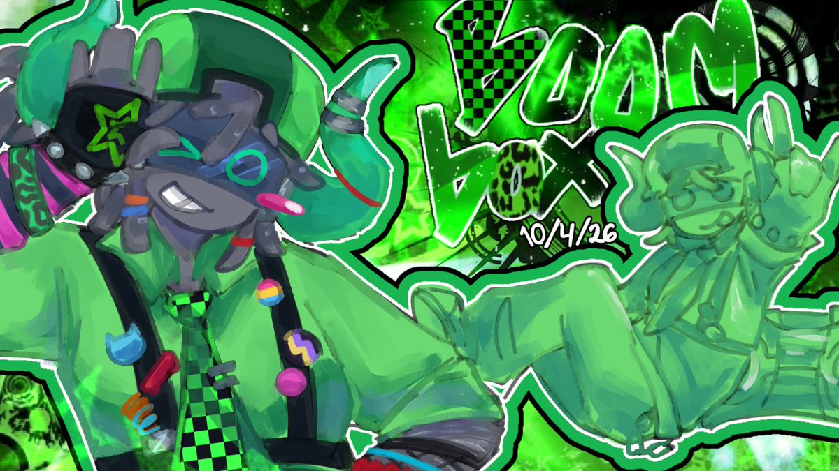 sleepynapzzz's tweet image. #phighting #phightingart HAPPY SPAWDAY BOOMBOX!!!!!