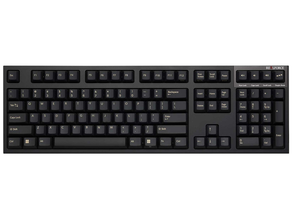 FilcoUK's tweet photo. Many people believe @TOPRE_REALFORCE to be the finest keyboards ever made. 

I wouldn't argue. Supremely reliable, superb thocky feel - inherent to the design and such a pleasure to use that those who try one, tend to stick with them.

Best of all, in stock @KeyboardCo https://t.co/txsBwQfHcV