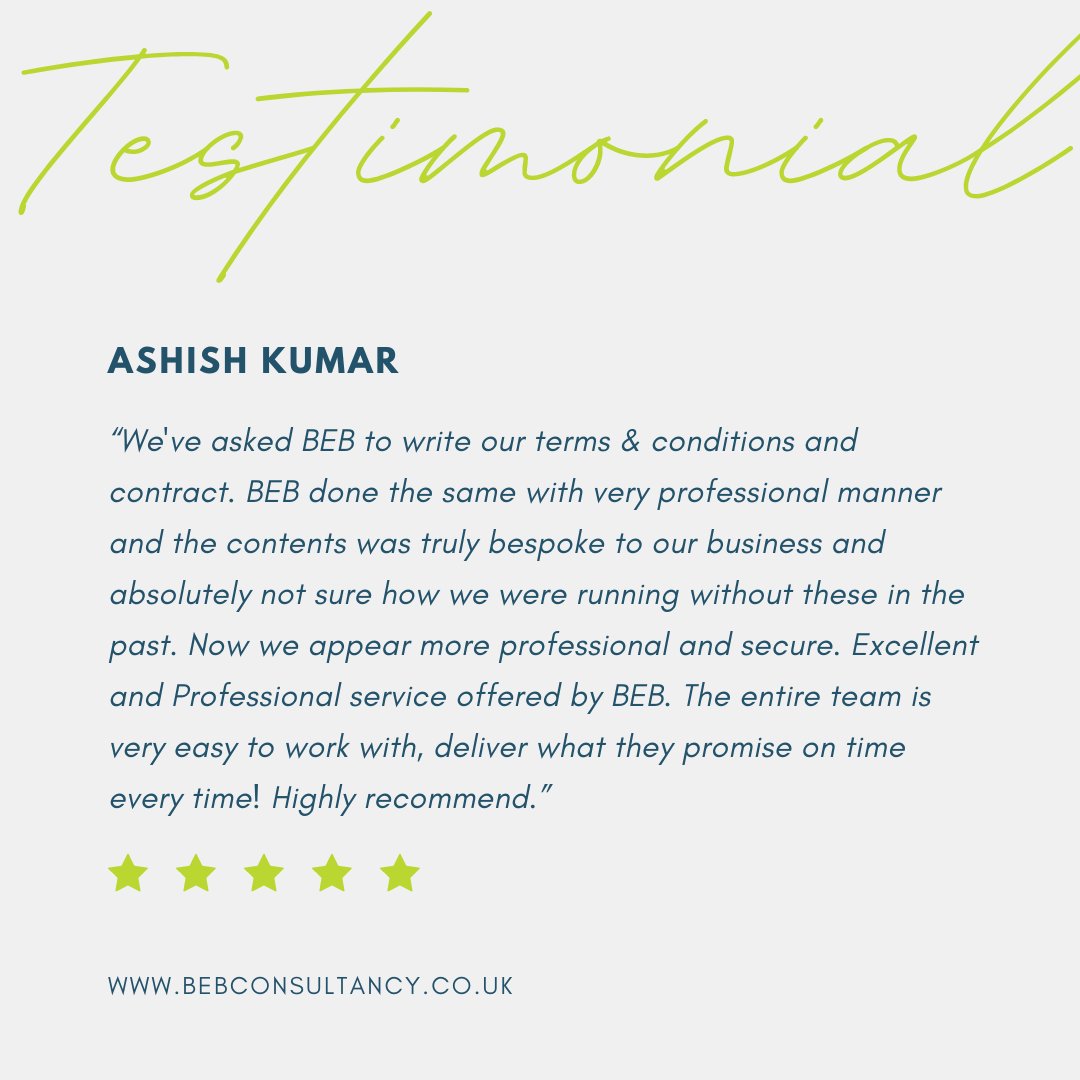 BEBConsultancy1's tweet photo. BEB helps businesses feel confident, protected, and professional every step of the way.

If you’ve been putting this off or aren’t quite sure where to start, feel free to drop us a message.  We’re always happy to help 😊 https://t.co/pTsS1KznLa