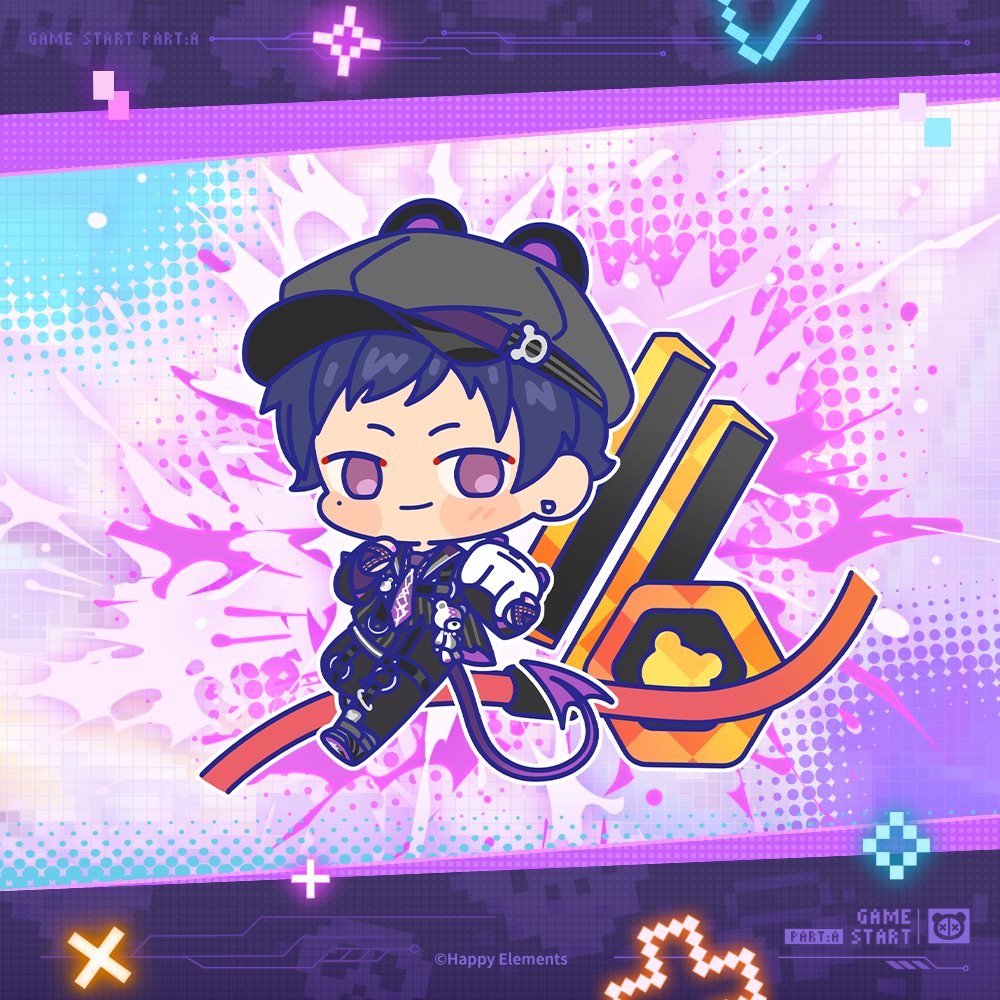 enstars2_tw's tweet image. 「GAME×START · 前篇」活動現已開啟！
⏰活動時間：4月11日12:00 - 4月26日24:00

★攻略破局★
參與活動可獲得★5【完美攻略】朔間凜月（附帶MV服裝）、背景【HAPPY