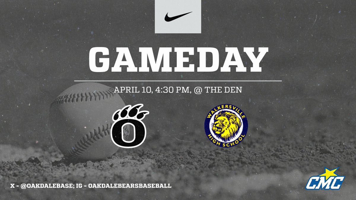 OakdaleBase's tweet image. Bears take on Walkersville today at 4:30 pm on Youth Day! #getem @Oakdale_Bears @PrepBaseballMD @XposureBSB @FrederickSports