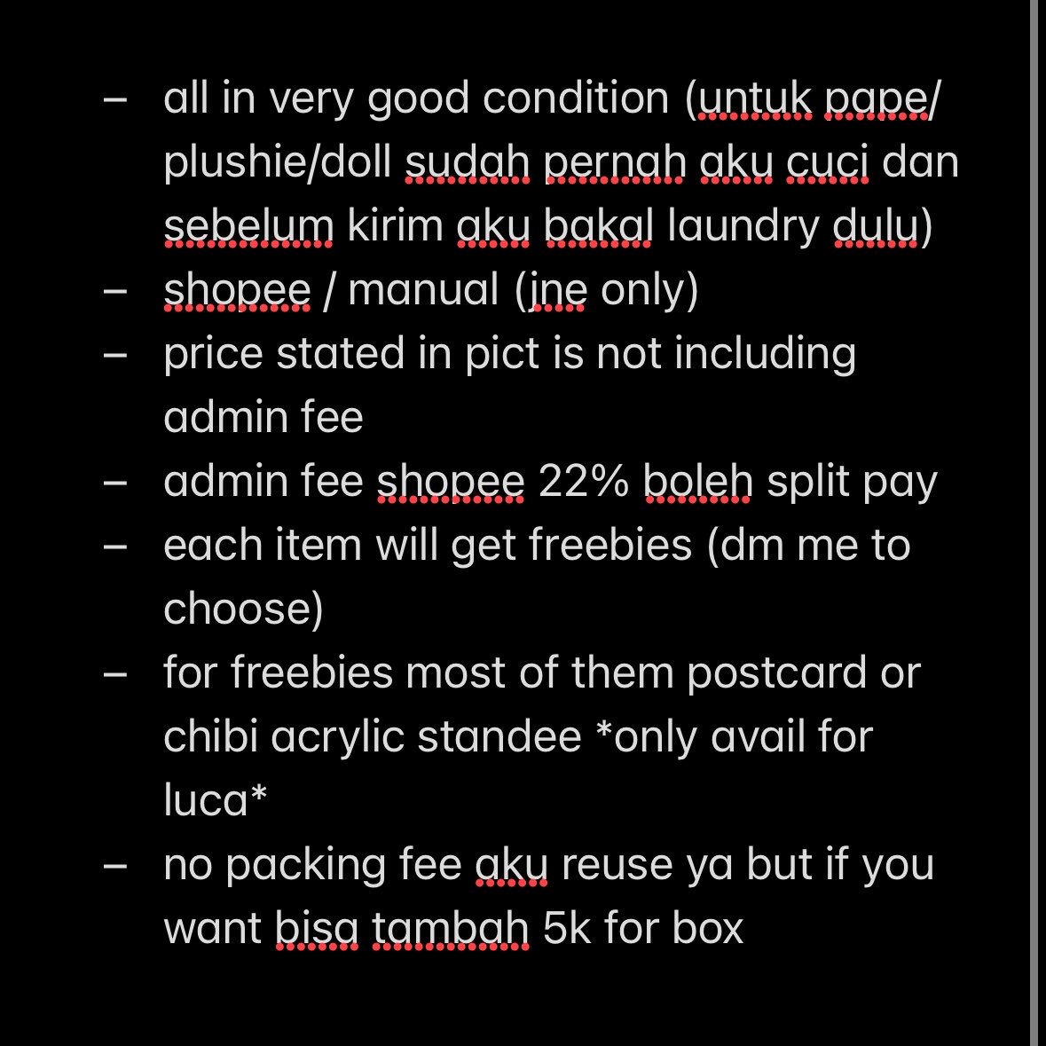 icewastier's tweet photo. want to sell | lfb ina

selling all my nijisanji merch i already lowered the price so please no nego 🥹

📍tangsel, id

t. #warungvtuber jp en luca kaneshiro kenmochi toya mashiro meme ange katrina niji vtuber https://t.co/eZ6nNyjQ5t