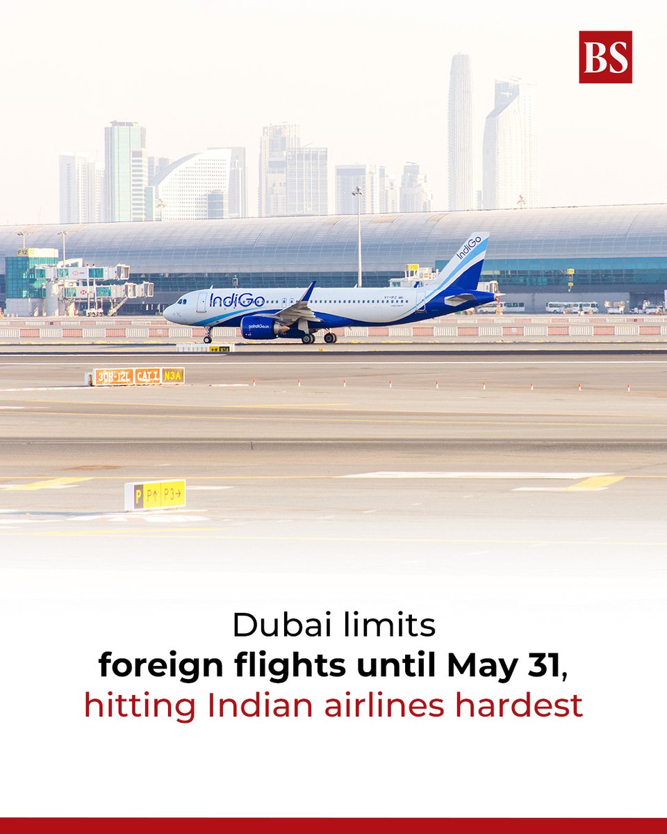 bsindia's tweet image. Dubai has restricted foreign airlines to just one daily flight to its airports until May 31 due to the Iran crisis, igniting revenue loss fears among Indian carriers that had planned more ​flights than airlines from any other country.

mybs.in/2g5N8xd

#Dubai #Airlines