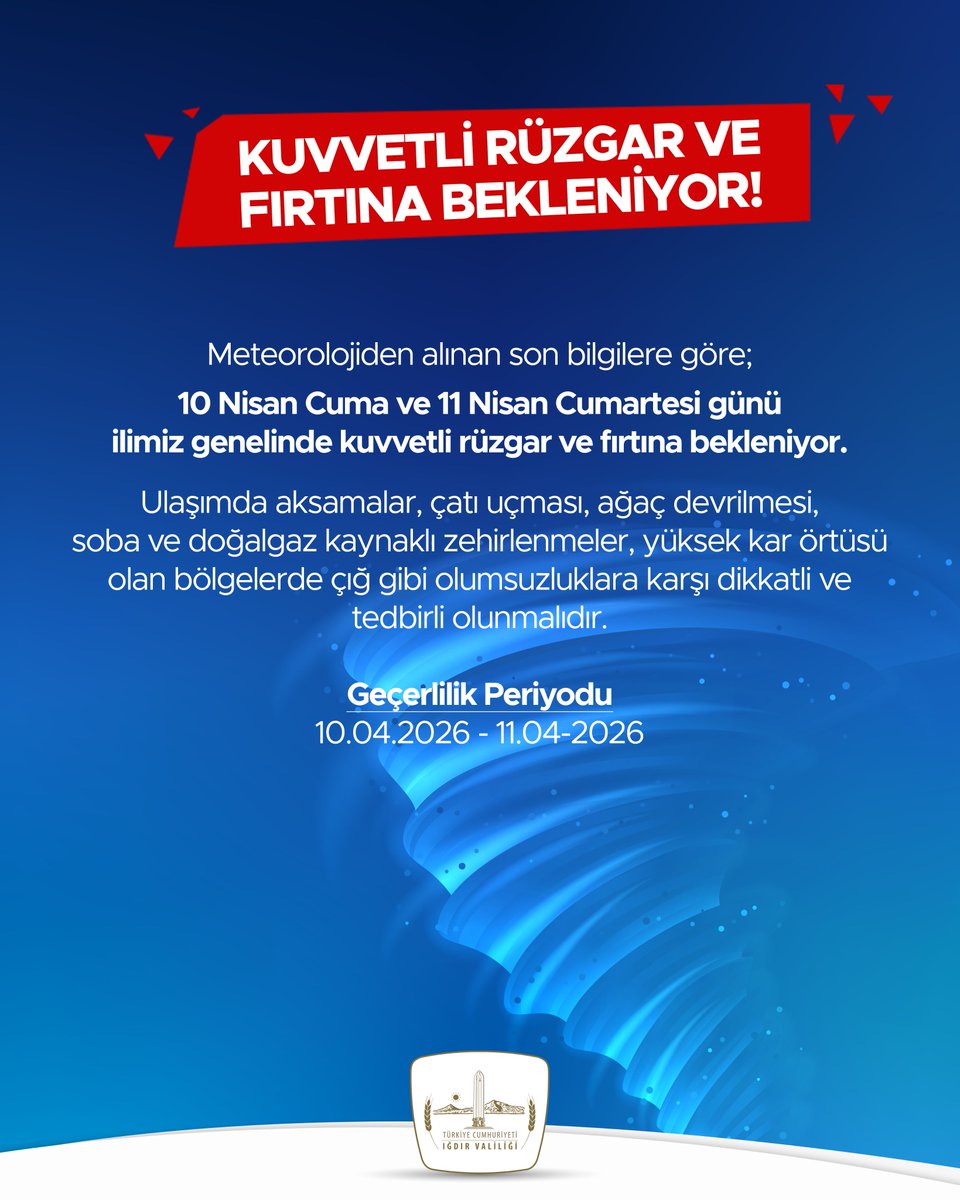 T.C. Iğdır Valiliği tweet media