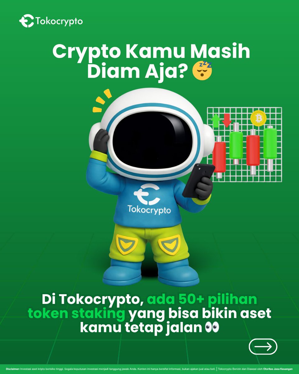 Tokocrypto's tweet image. Kenapa harus nganggurin aset kripto kamu kalau kamu bisa bikin mereka kerja? 😏

#Tokocrypto #ExchangeIndonesia #Staking