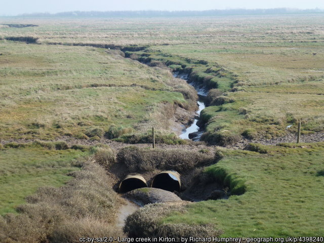 Geograph_GBI's tweet image. Large creek in Kirton Marsh #Lincolnshire #GreatBritain 
geograph.org.uk/photo/4398240 #Geography #Photography #coastal #birding #nature