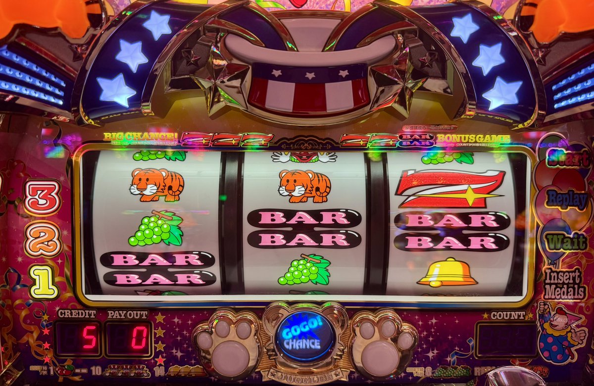 今日は朝から夕方までマイジャグ🎰たまたまBAR狙って揃うとビビるよね💦今回もビッグ先行であっさり勝利🏅感謝です
投資10本　回収32本