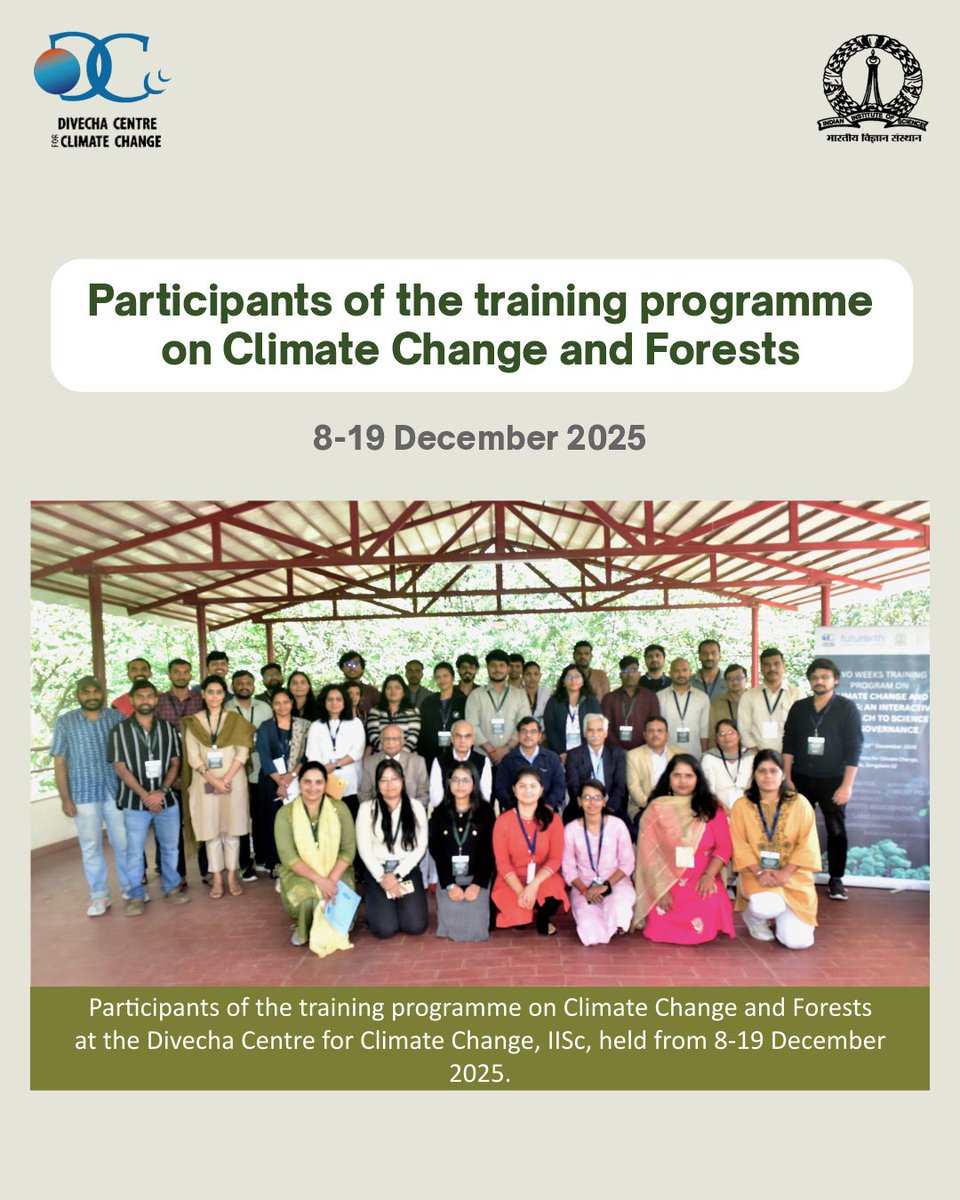 Divecha Centre for Climate Change,IISC tweet media