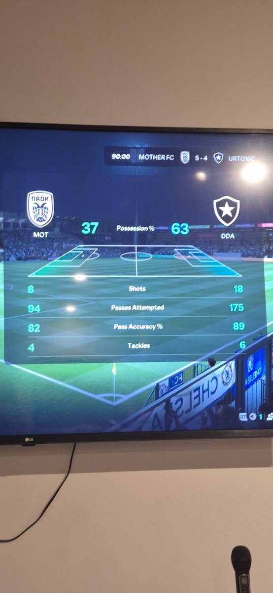 FirmagerZac's tweet photo. The state of this game. 4411, Ai defending and counter with Pina... still... game is made for trash. You outplay some numpty yet Ai and OP GK keep them in the game. 

Go to the comments for the goals.

#FC26 #dda #worstgameever https://t.co/wNAw0m74DS