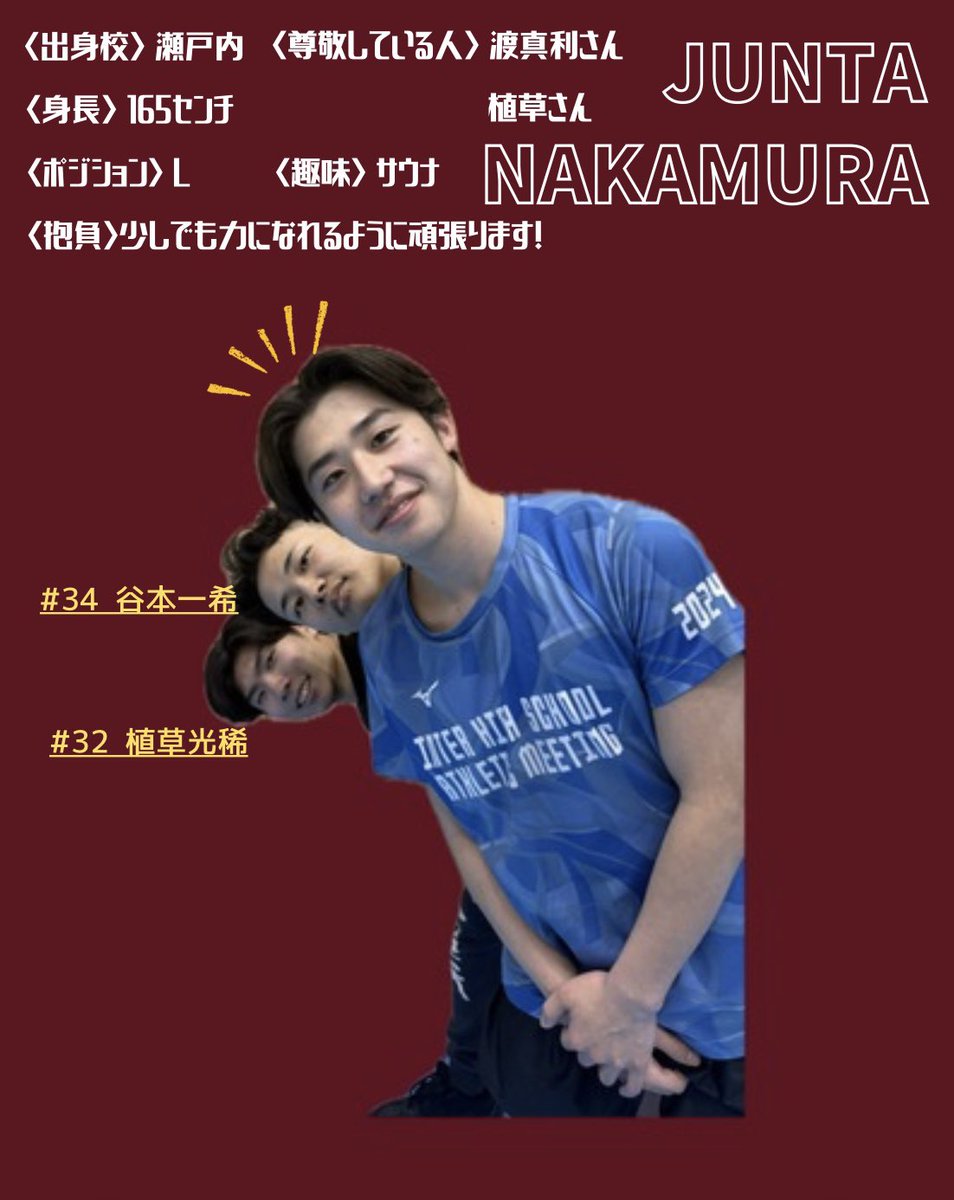 fuvbc2012's tweet photo. 新入生紹介⑧

本日は 中村 純大（ #35 ）です！

応援よろしくお願いします！

 #福岡大学 #福岡大学男子バレーボール部 https://t.co/65iVJNQyHO