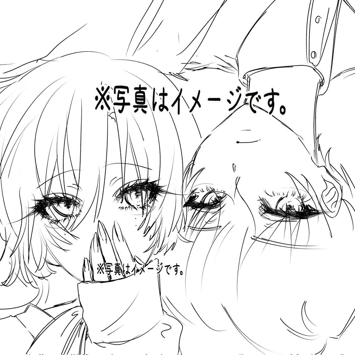 線画ラフ依頼2枚納品しました~😿
ありがとうございました！ #有償依頼  #依頼  #イラスト