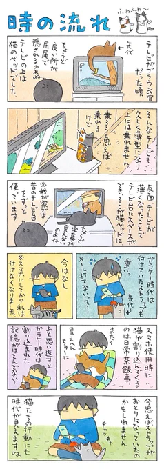 「時代」
時代が進んで人の生活が少し変わる。
猫の生活も少し変わる。
そうやって一緒に歩んできたのかな。
(久保智昭さんの「猫色スケッチブック」)つづきはこちら⇒https://t.co/s47qcyS5fo 