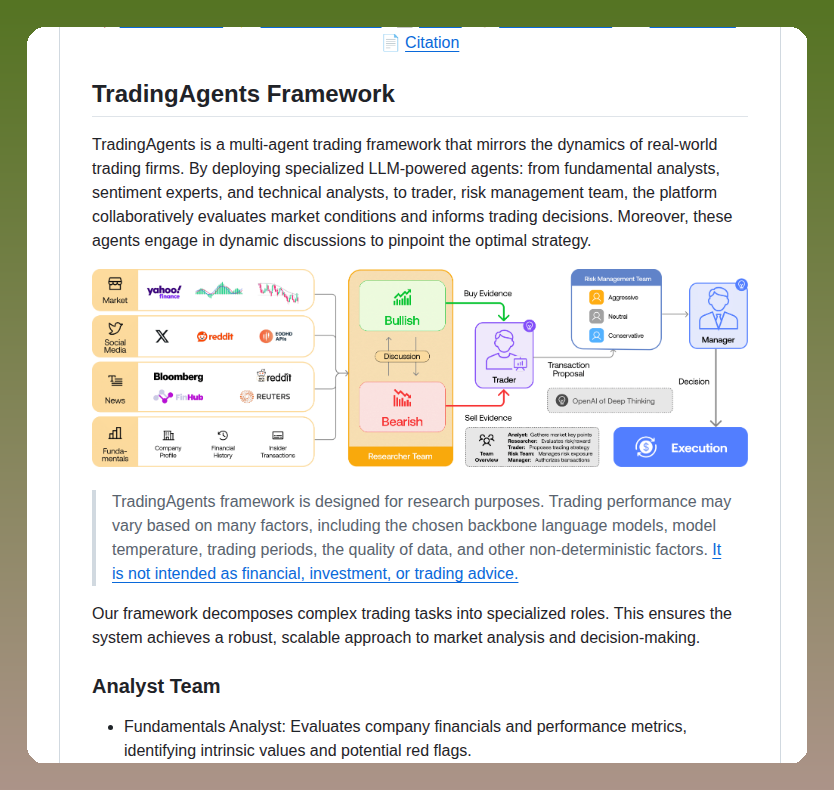tom_doerr's tweet image. Multi-agent LLM framework for financial trading

github.com/TauricResearch…