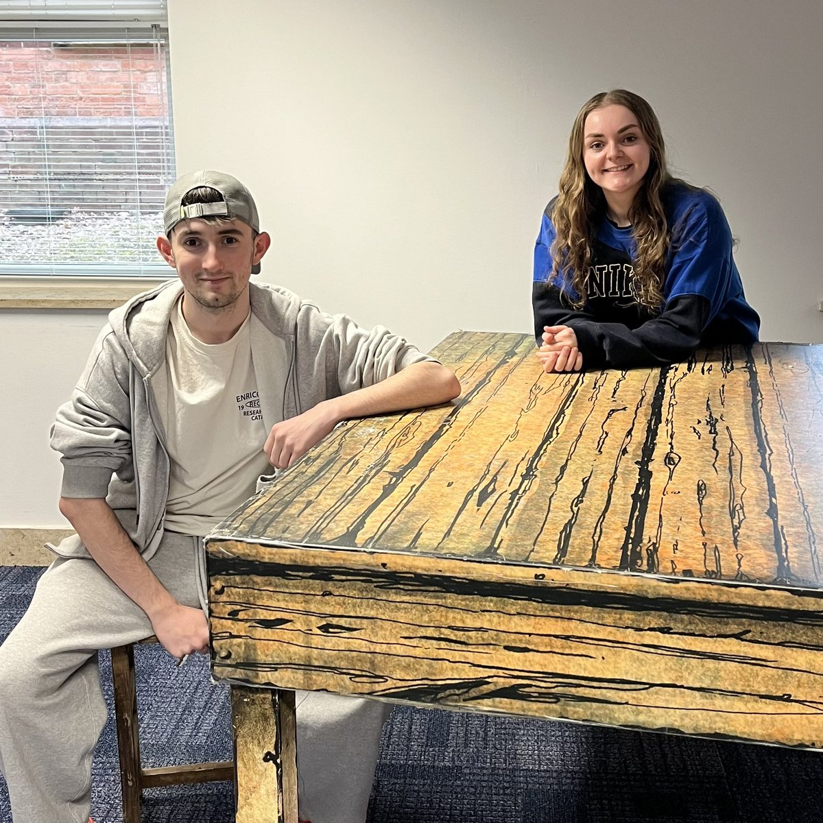Big_Brum's tweet photo. This week we have welcomed two 2nd year Applied Theatre students from The Royal Birmingham Conservatoire, BCU. Millie and Kian have joined us, on placement, where they will be rehearsing ‘The Little Red Cap’ before sharing it in a school. We are excited to have them with us! https://t.co/z9Z6IggdLo