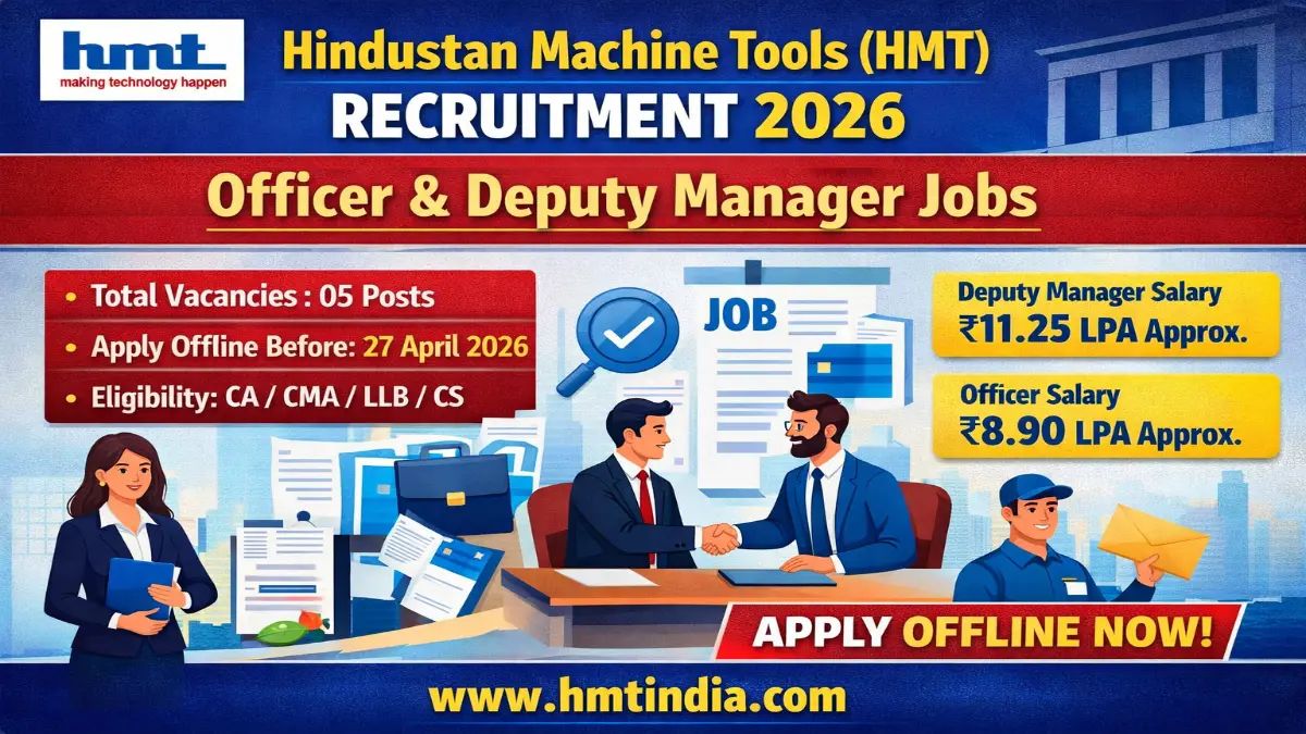 Sarkari_Result1's tweet image. HMT Recruitment 2026 – Apply Now 05 #Officer, Deputy #Manager Posts🔥🔥
@Sarkari_Result1 #SarkariResult

Click Below Link To Apply 👇
sarkariresult.app/hmt-machine-to…