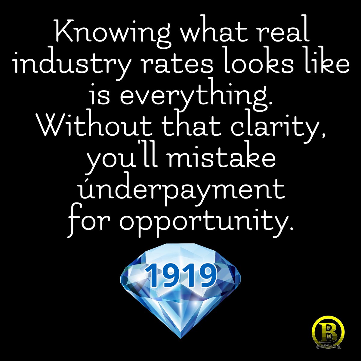 BrianFrasierM's tweet image. Schedule your #bfmconsultation at BFM@BFMWORLD.com to discuss industry rates. You have the right to be informed. 

#bfmworldthoughts💎 BFM Gems No. 1919  #realrates #realtalk #bfmworld