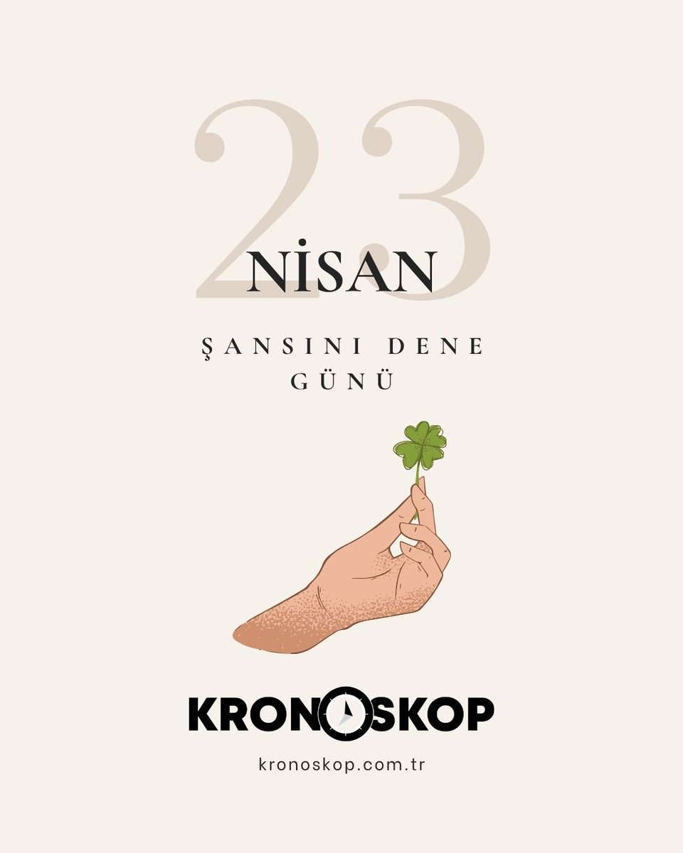 kronoskopcomtr's tweet photo. Bugün Dünya Şansını Dene Günü!
📍İnsanlara günlük rutinin dışına çıkmayı, küçük riskler almayı ve yeni deneyimlere açık olmayı hatırlatan eğlenceli bir gündür.
#şansınıdenegünü
#şansınıdene
#tryyourluck https://t.co/74xM922wum
