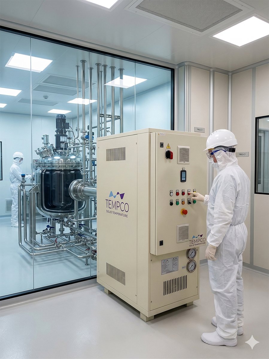 Tempco_it's tweet photo. Tempco mono-fluid #temperaturecontrol units for applications in the #chemical and #pharmaceutical industries, for thermostating glass-lined #reactors with wide temperature ranges from -30 to +300°C.

#efficiency #TCU #energysaving #solidtemperature
https://t.co/TlnAnMV1k1 https://t.co/TtTEeEQ4DZ