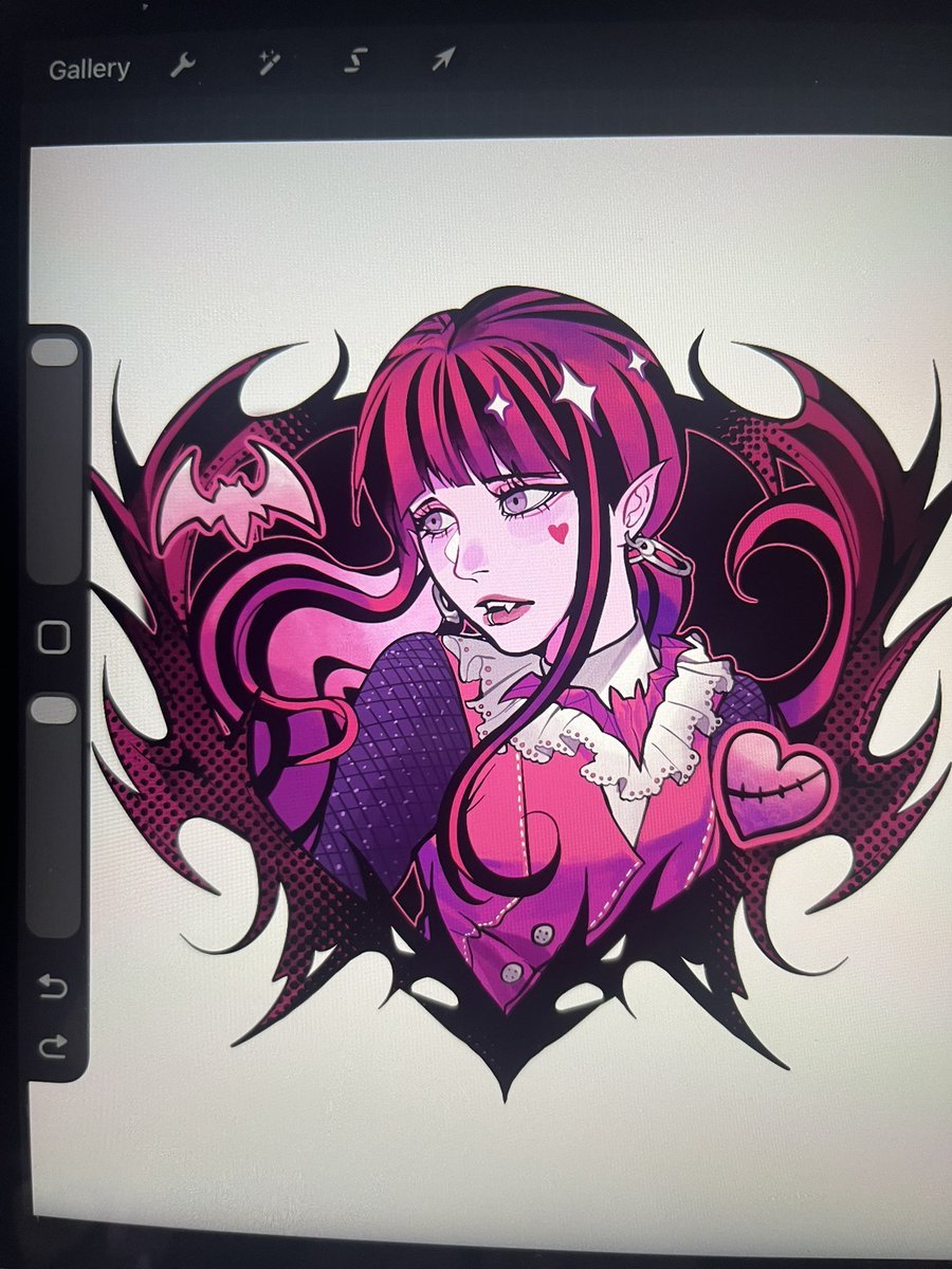 My draculaura design is finished for my monster high merch! 

Will be available as keychain and stickers #cf22 #monsterhigh