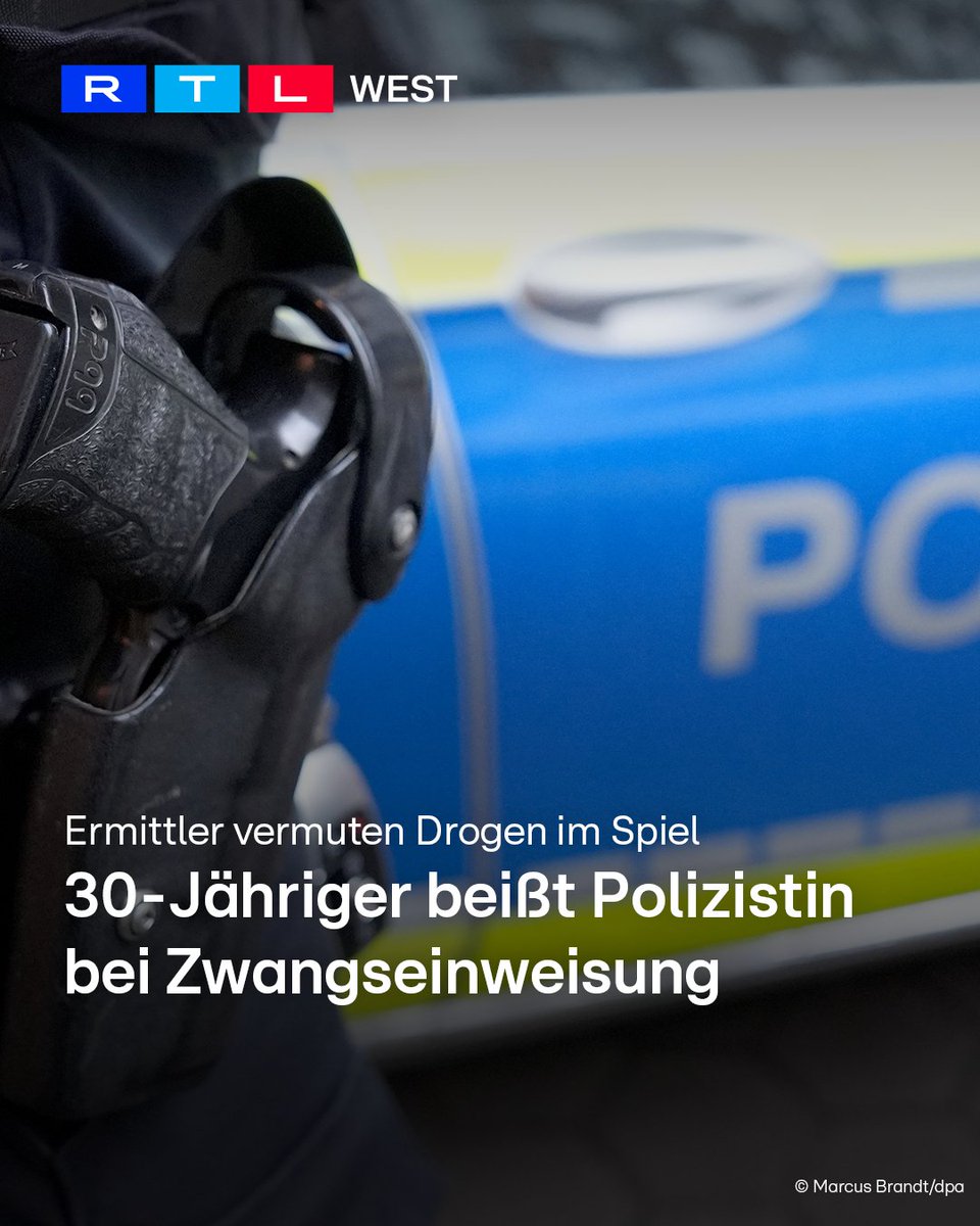 RTLWEST's tweet image. Ein 30-jähriger Mann aus #Köln sollte von #Polizei und #Feuerwehr in eine #Klinik gebracht werden. Er stand vermutlich unter #Drogen und wehrte sich heftig. Dabei biss er eine Polizistin und verletzte sie. Kurz darauf verlor er das Bewusstsein. Er kam ins #Krankenhaus und liegt