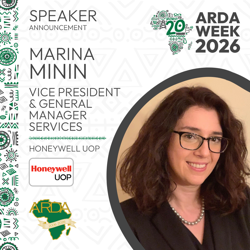 arda_africa's tweet image. ARDA welcomes Marina Minin, VP &amp;amp; GM of Services at Honeywell UOP, to ARDA Week 2026. With 30 yrs’ experience, she brings deep expertise in engineering, innovation &amp;amp; delivering value to the evolving energy sector #WomenInEnergy #EnergyInnovation #Refining #Downstream #ARDAWeek2026