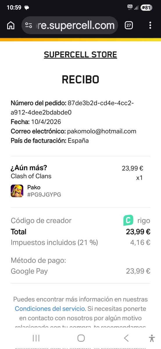 PacoMG7676's tweet photo. @rigotorres23CoC Ojalá me toque 😜 https://t.co/AFyefR2JI9