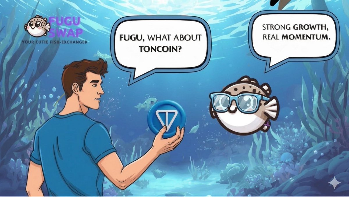 fugu_swap's tweet photo. — Fugu, what about Toncoin? 🐡
— Strong growth, real momentum.
— Worth entering now?
— Only with the right timing.
— And the move?
— Swap smart. Stay ahead with https://t.co/HIISrc2cLc
#swapsmart #easyswap #fastswap 
#Toncoin #Crypto #FuguSwap #Web3‌‌ https://t.co/PjbkDLdtjT