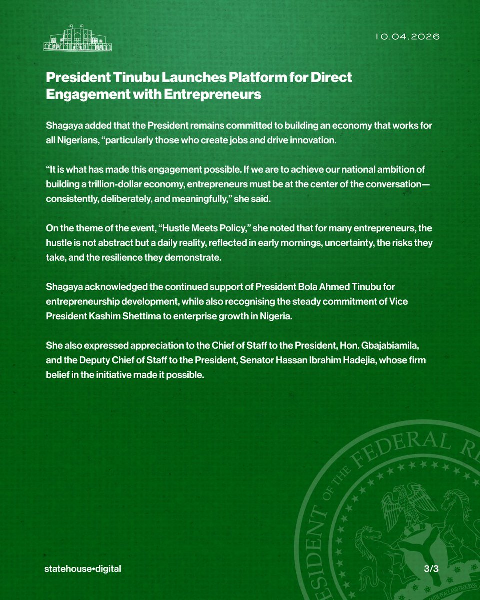 Presidency Nigeria tweet media