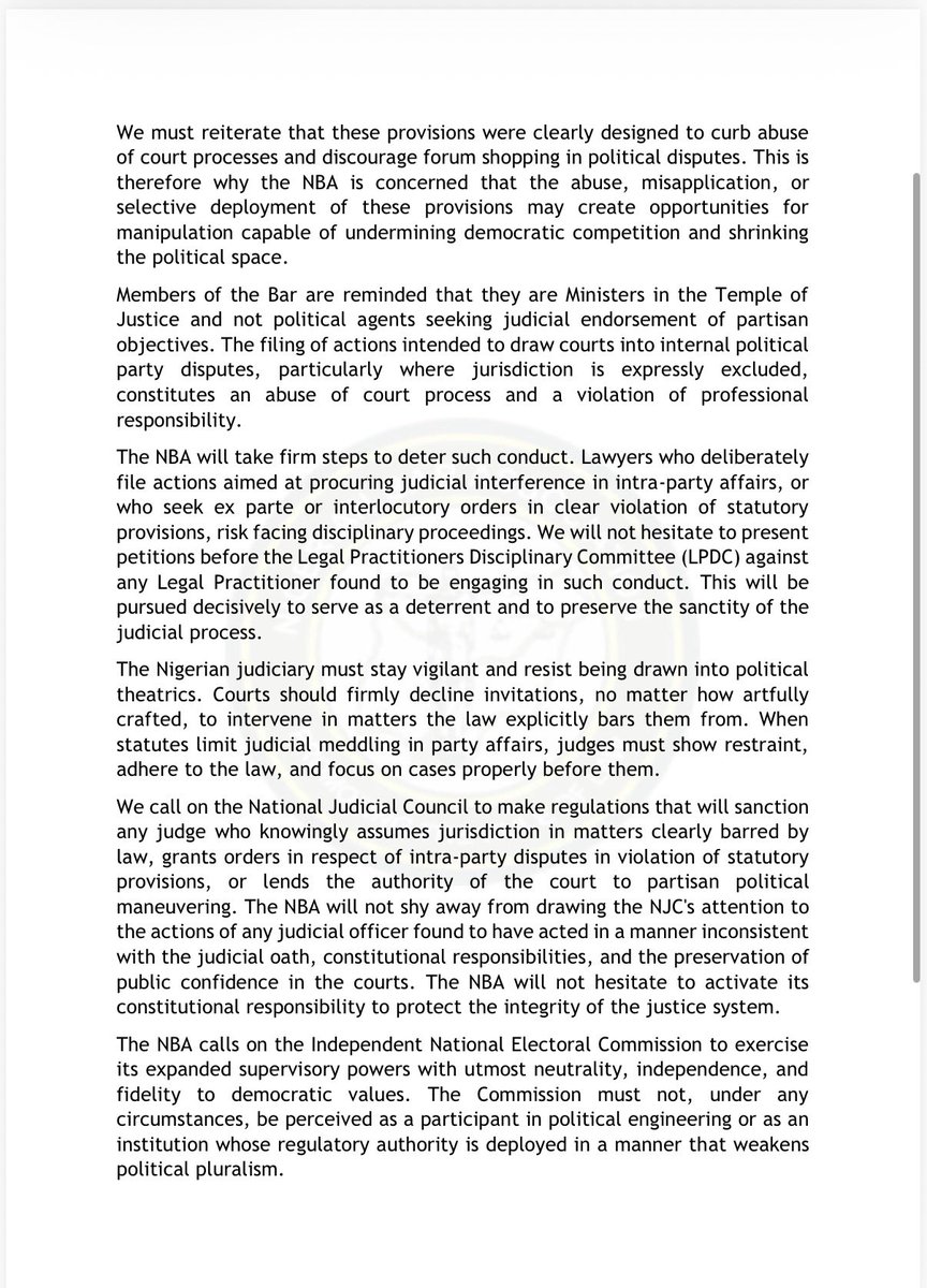 Nigerian Bar Association tweet media