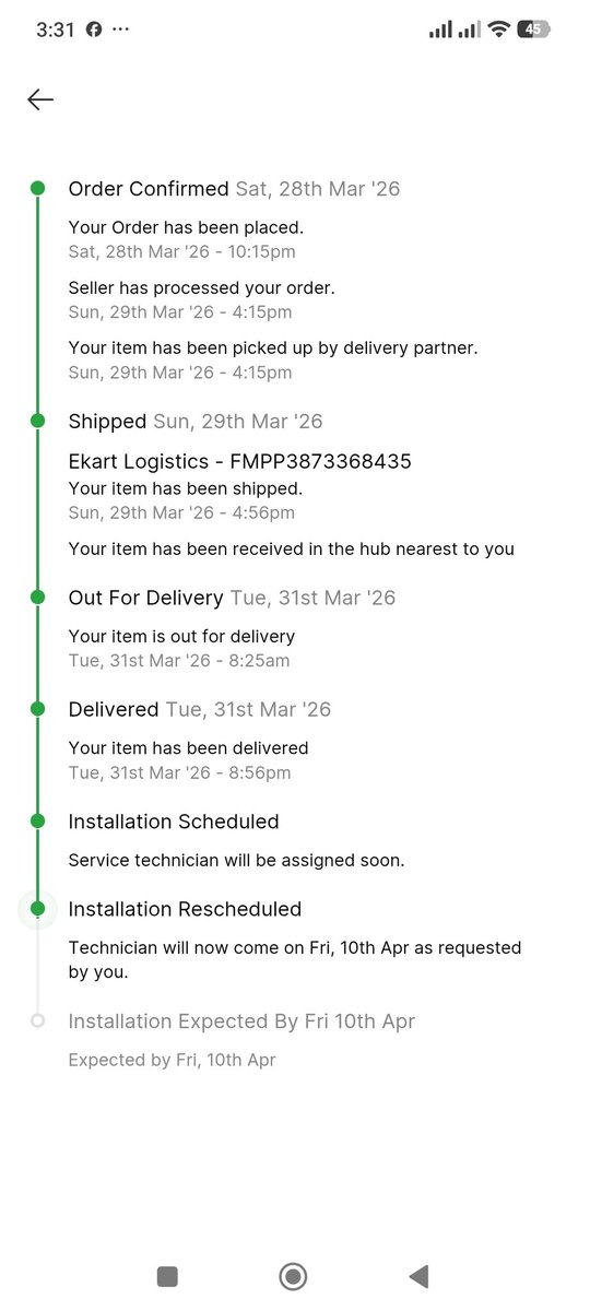 thirupgp's tweet image. Extremely disappointed with @flipkartsupport. Bought a TV on April 1, still no installation. Every call ends with a fake "24-48 hours" promise. No calls from technicians, just endless rescheduling. I want a REFUND since you can't fulfill the service.fix this! #FlipkartScam