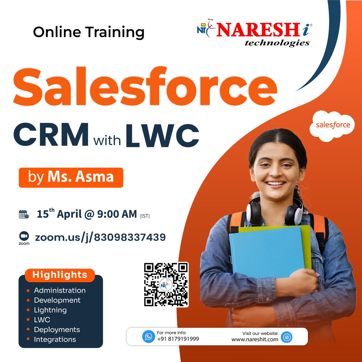 nareshitech's tweet image. 💼 Looking to start a high-paying career in CRM &amp;amp; Cloud?

👉 Register Now: t.ly/SalesForce-15A…

👨‍🏫 from Ms.Asma
📅 Date: 15th April 2026
⏰ Time: 9:00 AM (IST)
#Salesforce #SalesforceDeveloper #SalesforceAdmin #CRM #CloudComputing