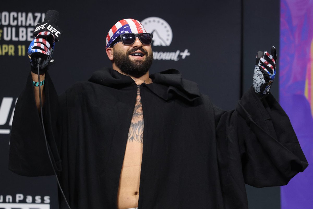 yousawche's tweet photo. Can we all agree Josh Hokit is cringe? 😂 Loved it when Jiří Procházka hit him with, ‘Who’s Josh Hokit?’”#UFC327 https://t.co/LL3Upx9lcc