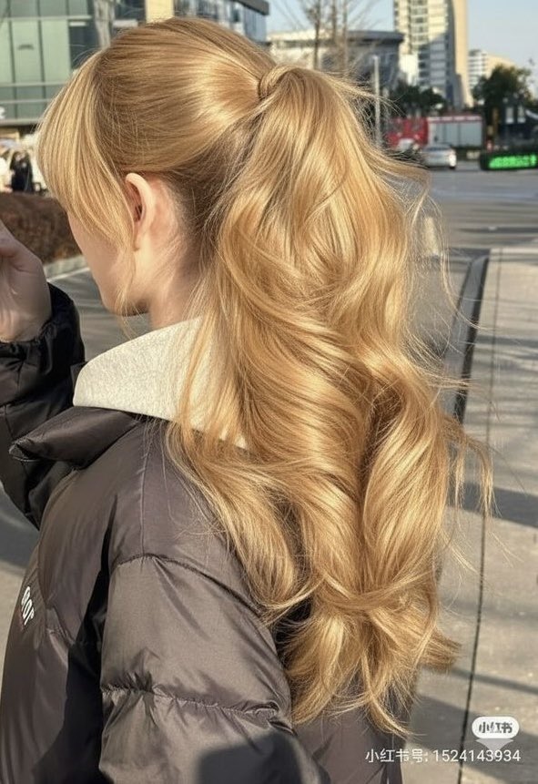 insperarise's tweet image. soft girl ponytail 💗