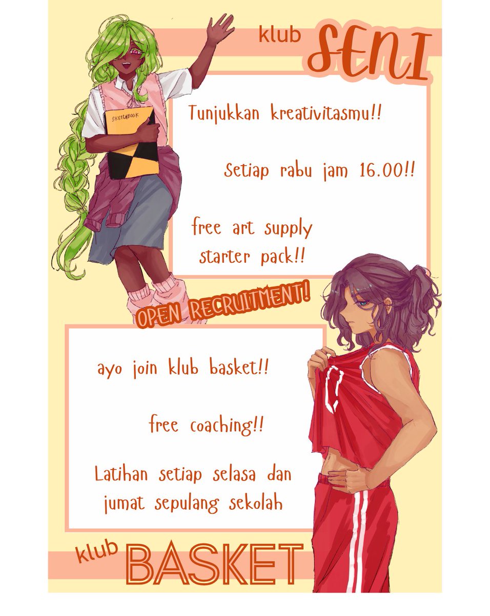 Ada yang lagi OPREC nihh!! ⚔️🎨

ayo lihat karya-karya lainnya di bit.ly/MajalahKisahSe… !!! <33

#MajalahKisahSekolah