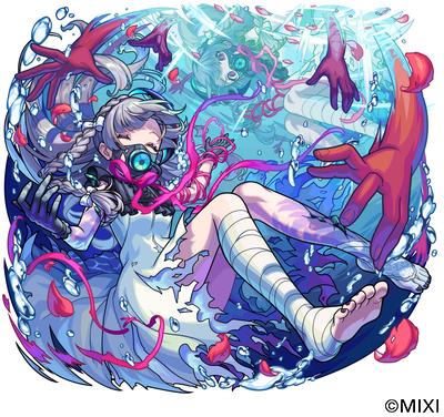 Yi1l1l's tweet photo. モンスターストライクにて【沈静なる死を与えし悪魔殺し オフィーリア】のキャラクターデザインとイラストを担当させて頂きました！ #モンスト #モンスト作品公開 https://t.co/WLEn997ElA