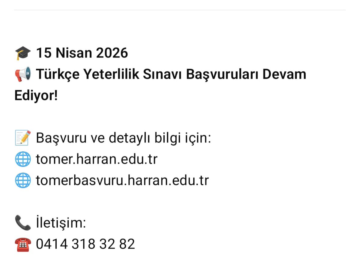 Harran Üniversitesi TÖMER tweet media