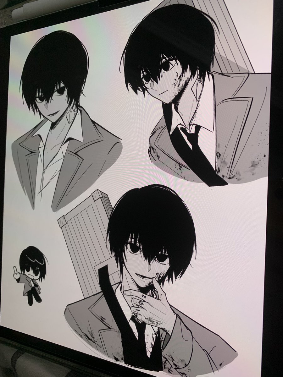 mvcing's tweet photo. the top right one bugs me asf 😭 but tbf I didn’t put much effort on that one and the anatomy/angle just isn’t right to me https://t.co/66WFTJmHhg