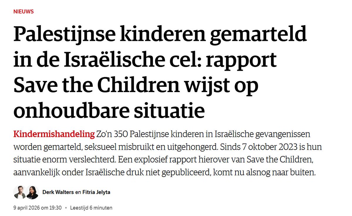 JonHuus's tweet image. En nu @RobJetten? Ga je ook nog iets DOEN?
#Israel #Gaza #genocide #marteling etc.

nos.nl/artikel/260987…

nrc.nl/nieuws/2026/04…