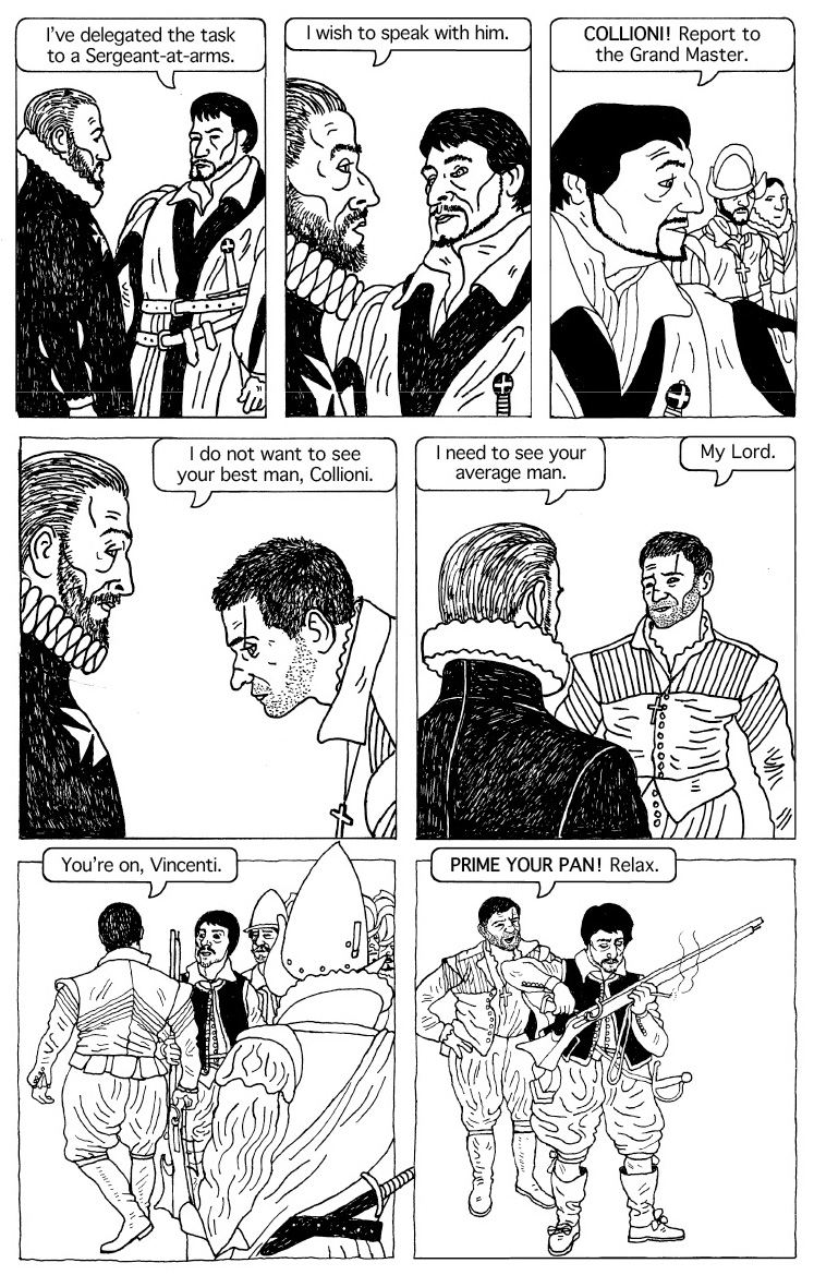 Siege 1565 meehancartoons.com Pages 34 - 35 #graphicnovel #comicbookart