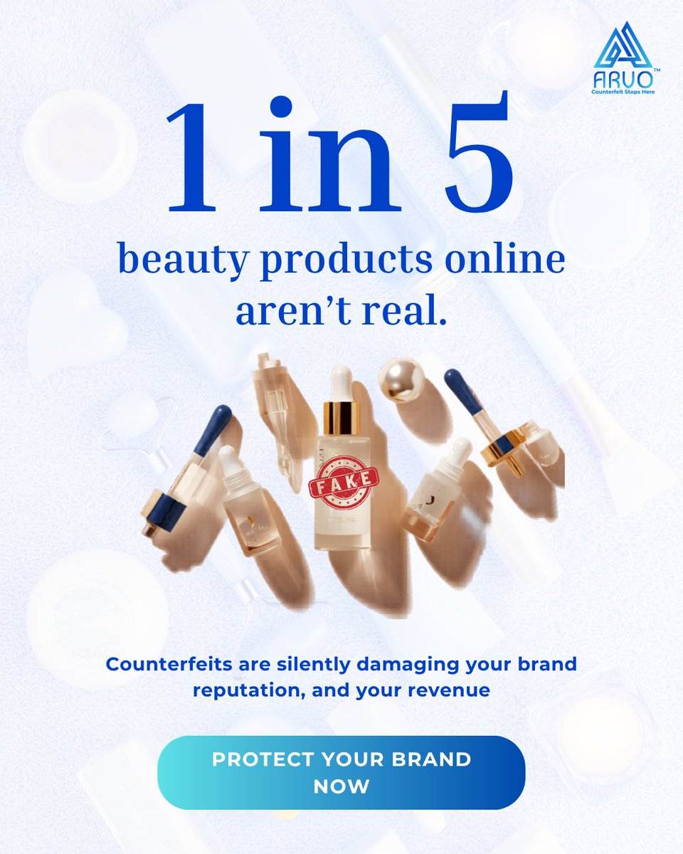 one_ARVO's tweet photo. 1 in 5 beauty products sold online is counterfeit. That's ₹8,000 Cr lost every year in India
The brand loses revenue, channel trust &amp; years of reputation. The customer gets a fake formula on their skin, &amp; blames your brand for it. Both suffer. Silently
👉https://t.co/JZbOqSrie1 https://t.co/7GJKpnbKSj