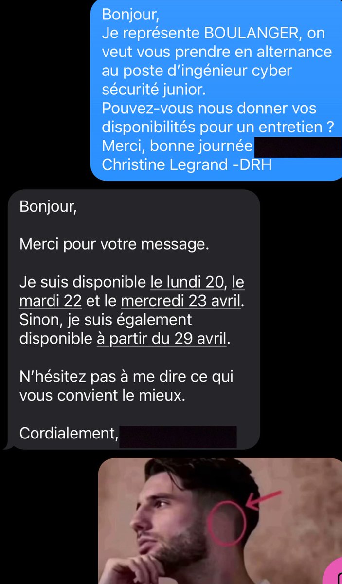 Tu fais croire à un mec de ta licence qu’il a trouvé une alternance