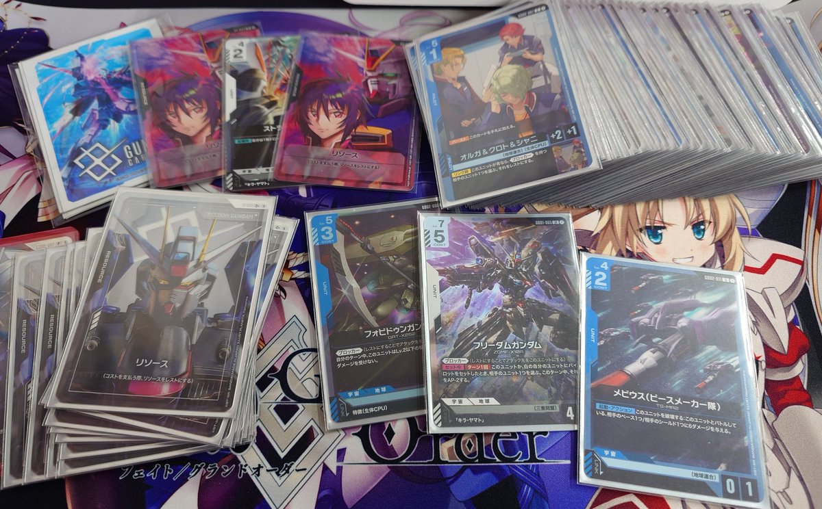 _kaiba_'s tweet photo. SEED限定戦 優勝できた!
 ｶﾗﾐ��ｨ…すまん……

『核は持ってりゃ嬉しいただのコレクションじゃあない。』

#ガンダムSEED
#ガンダムカード
#GCG https://t.co/Ok1iy1twjV