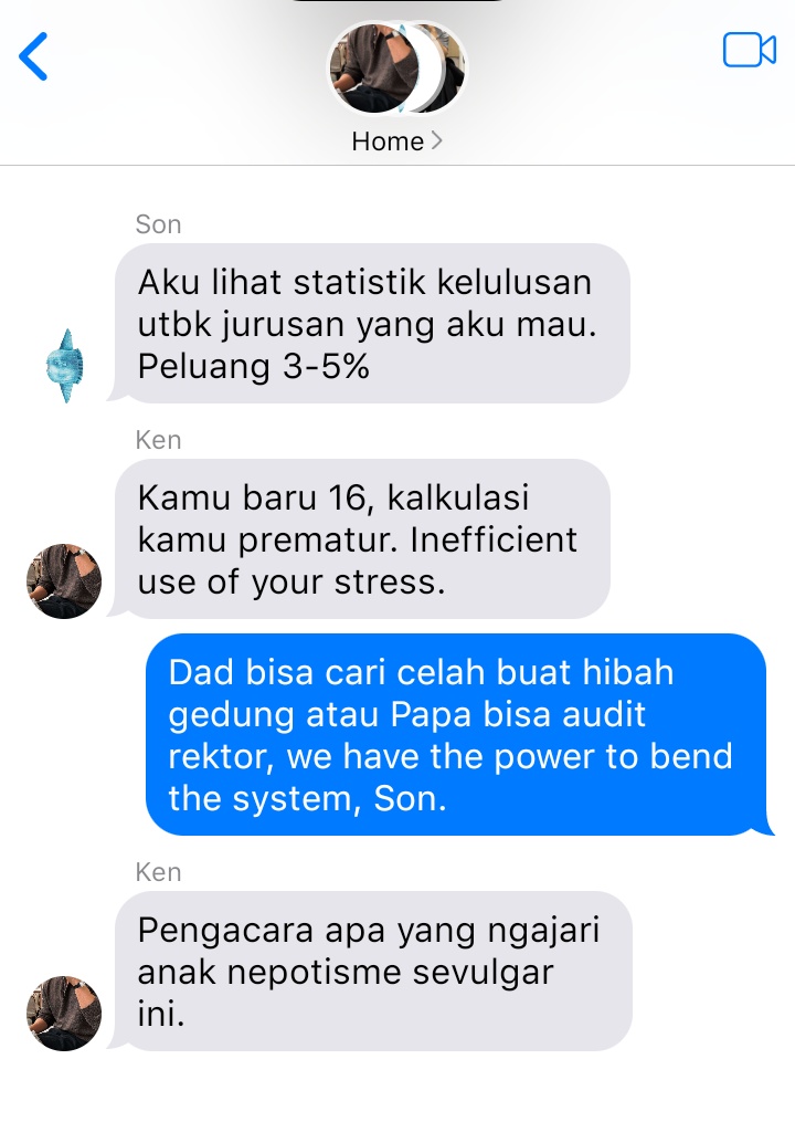 jvstunme's tweet image. Ketika stress UTBK (dini) tapi anaknya #higunana.