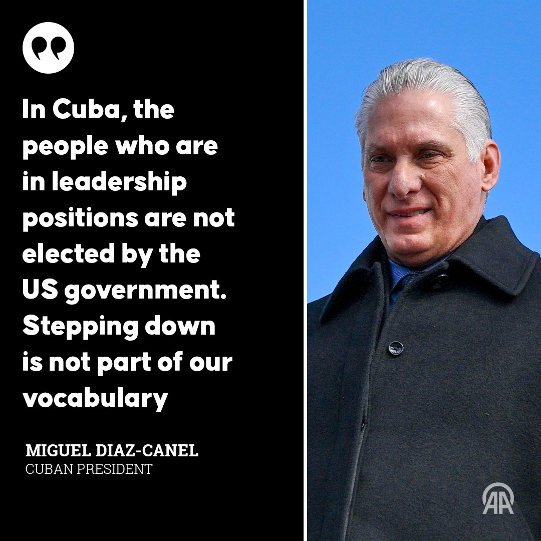 Rejecting mounting pressure from US, Cuban President Miguel Diaz-Canel ...